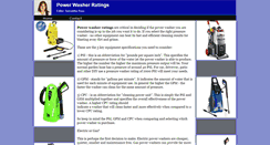 Desktop Screenshot of powerwasherratings.webstarts.com