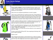 Tablet Screenshot of powerwasherratings.webstarts.com