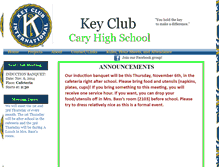 Tablet Screenshot of caryhighkeyclub.webstarts.com