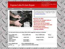 Tablet Screenshot of expresslubenautorepair.webstarts.com