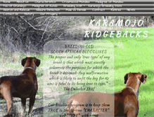 Tablet Screenshot of karamojoridgebacks.webstarts.com
