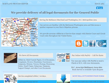 Tablet Screenshot of marylandprocess.webstarts.com