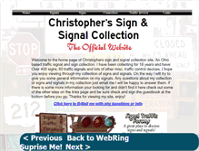 Tablet Screenshot of christopherssigncollection.webstarts.com