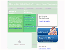 Tablet Screenshot of getridofdandruff.webstarts.com