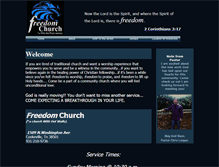 Tablet Screenshot of freedomchurchwow.webstarts.com