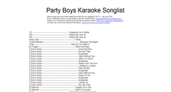 Desktop Screenshot of partyboys.webstarts.com