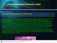 Tablet Screenshot of aboutfreeplaystationnetworkcodes.webstarts.com