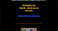 Desktop Screenshot of gpsbullies.webstarts.com