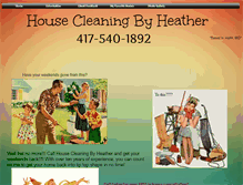 Tablet Screenshot of housecleaningbyheather.webstarts.com
