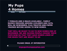 Tablet Screenshot of mypups4homes.webstarts.com