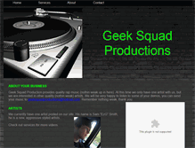 Tablet Screenshot of geeksquadproductions.webstarts.com