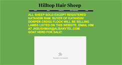 Desktop Screenshot of hilltophairsheep.webstarts.com