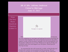 Tablet Screenshot of andersonlagroonwedding.webstarts.com