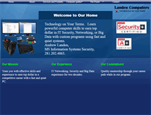 Tablet Screenshot of landencomputers.webstarts.com