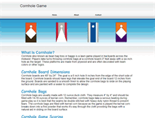 Tablet Screenshot of cornholegame.webstarts.com