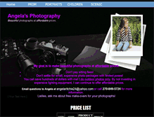 Tablet Screenshot of angelasphotography.webstarts.com