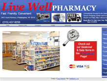 Tablet Screenshot of livewellpharmacy.webstarts.com