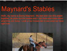 Tablet Screenshot of maynardstables.webstarts.com