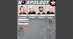 Desktop Screenshot of noapologyband.webstarts.com
