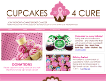 Tablet Screenshot of cupcakes4cure.webstarts.com