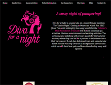 Tablet Screenshot of divaforanight.webstarts.com