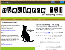 Tablet Screenshot of obedience101.webstarts.com