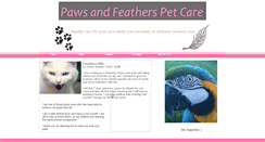 Desktop Screenshot of pawsandfeathers.webstarts.com