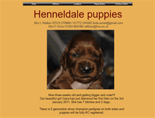 Tablet Screenshot of henneldalepuppies.webstarts.com