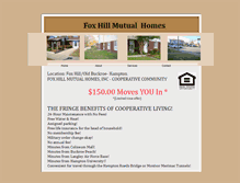 Tablet Screenshot of foxhillmutualhomesinc.webstarts.com