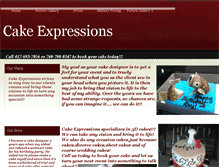 Tablet Screenshot of cakeexpressions.webstarts.com