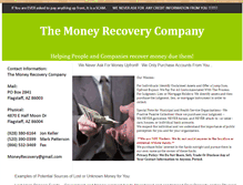 Tablet Screenshot of moneyrecoverycompany.webstarts.com