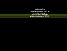 Tablet Screenshot of alternativeachievements.webstarts.com