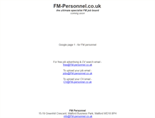 Tablet Screenshot of fmpersonnel.webstarts.com