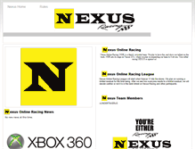 Tablet Screenshot of nexusonlineracing.webstarts.com