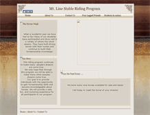 Tablet Screenshot of mtlinestableriding.webstarts.com