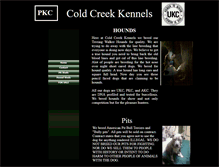 Tablet Screenshot of coldcreekkennels.webstarts.com