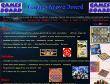 Tablet Screenshot of gamesaboveboard.webstarts.com