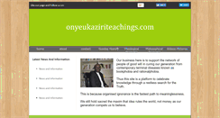 Desktop Screenshot of onyeukaziriteachings.webstarts.com