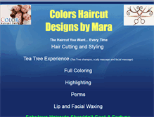 Tablet Screenshot of colorshaircutdesignsbymara.webstarts.com