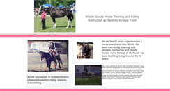 Desktop Screenshot of nicolesouzahorsetrainingridinginstruction.webstarts.com