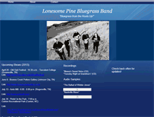 Tablet Screenshot of lonesomepinebluegrassband.webstarts.com