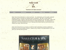Tablet Screenshot of nailsclubspa.webstarts.com