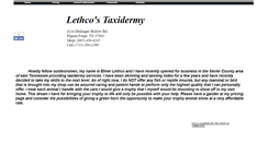 Desktop Screenshot of lethcostaxidermy.webstarts.com