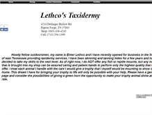 Tablet Screenshot of lethcostaxidermy.webstarts.com