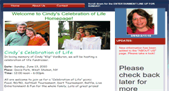Desktop Screenshot of cindyscelebration.webstarts.com