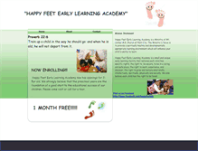 Tablet Screenshot of happyfeetearlylearning.webstarts.com