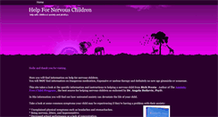 Desktop Screenshot of helpfornervouschildren.webstarts.com