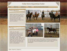 Tablet Screenshot of cedargrovehorse.webstarts.com