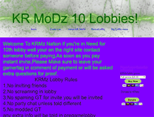 Tablet Screenshot of krmodz.webstarts.com