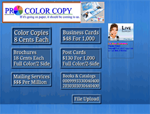 Tablet Screenshot of procolorcopy.webstarts.com